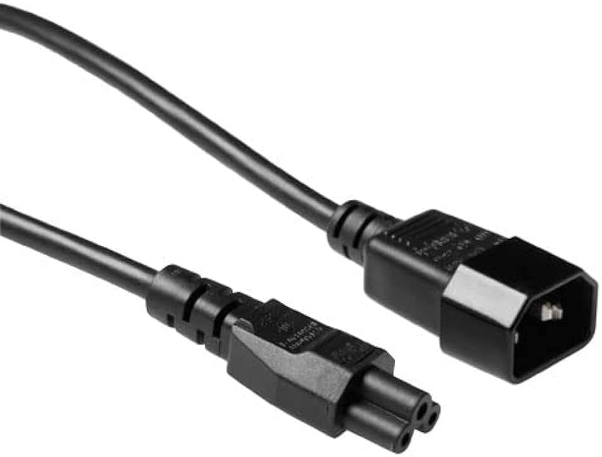C14 Naar C5 Kabel 2m, Stroomkabel 3 Polig, Kabel Type F, IEC Kabelverlenging- AK5028