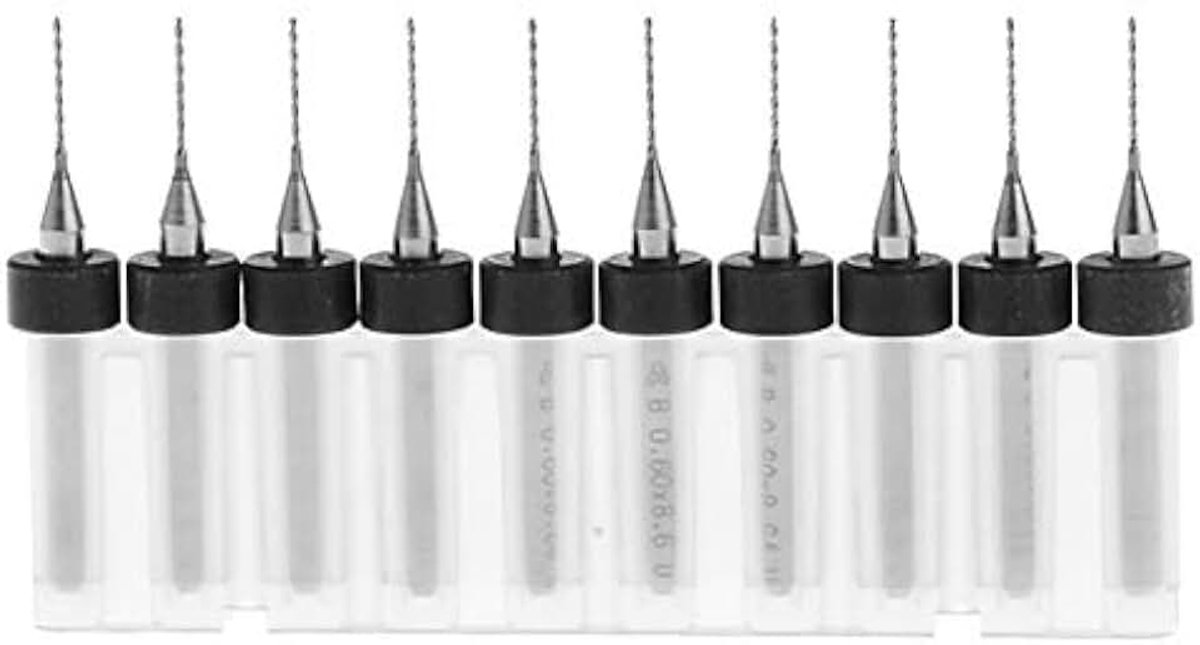 10 stuks 0,5 mm BE-TOOL wolfraamcarbide roterende boor - 2,5 mm - 1/8 inch schacht voor PCB, remel, sieraden, CNC, zachte metalen, printplaat, graveergereedschap, meerkleurig
