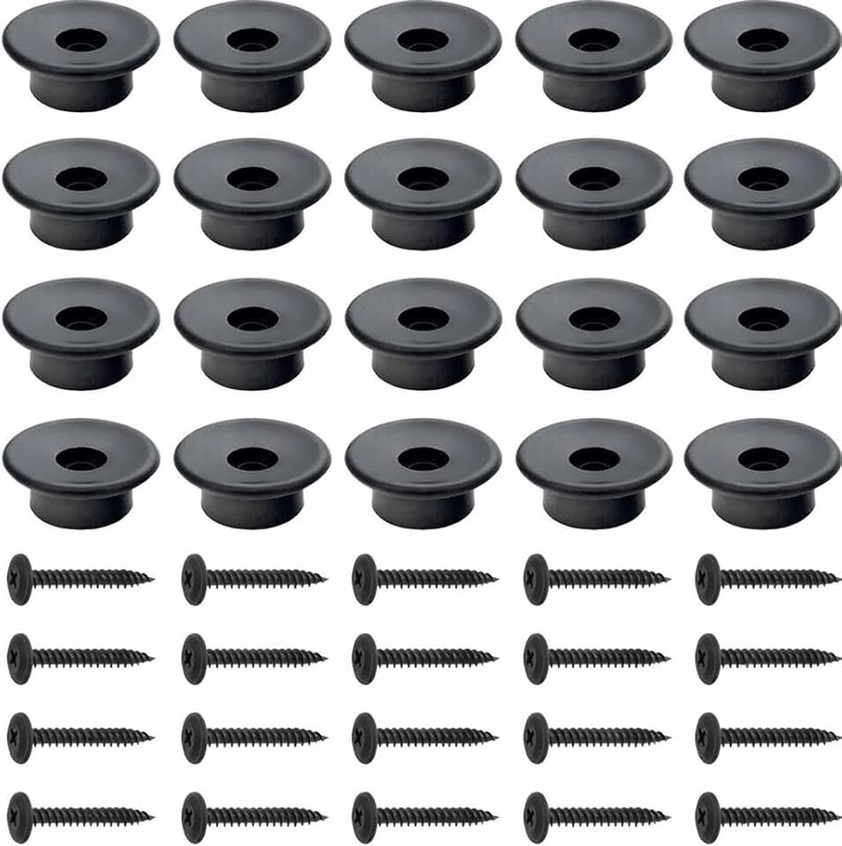 20 stuks zeilknoppen, zeilhaken, rond, voor aanhangers, dekzeil, kunststof knop, bevestigingsknop (20)