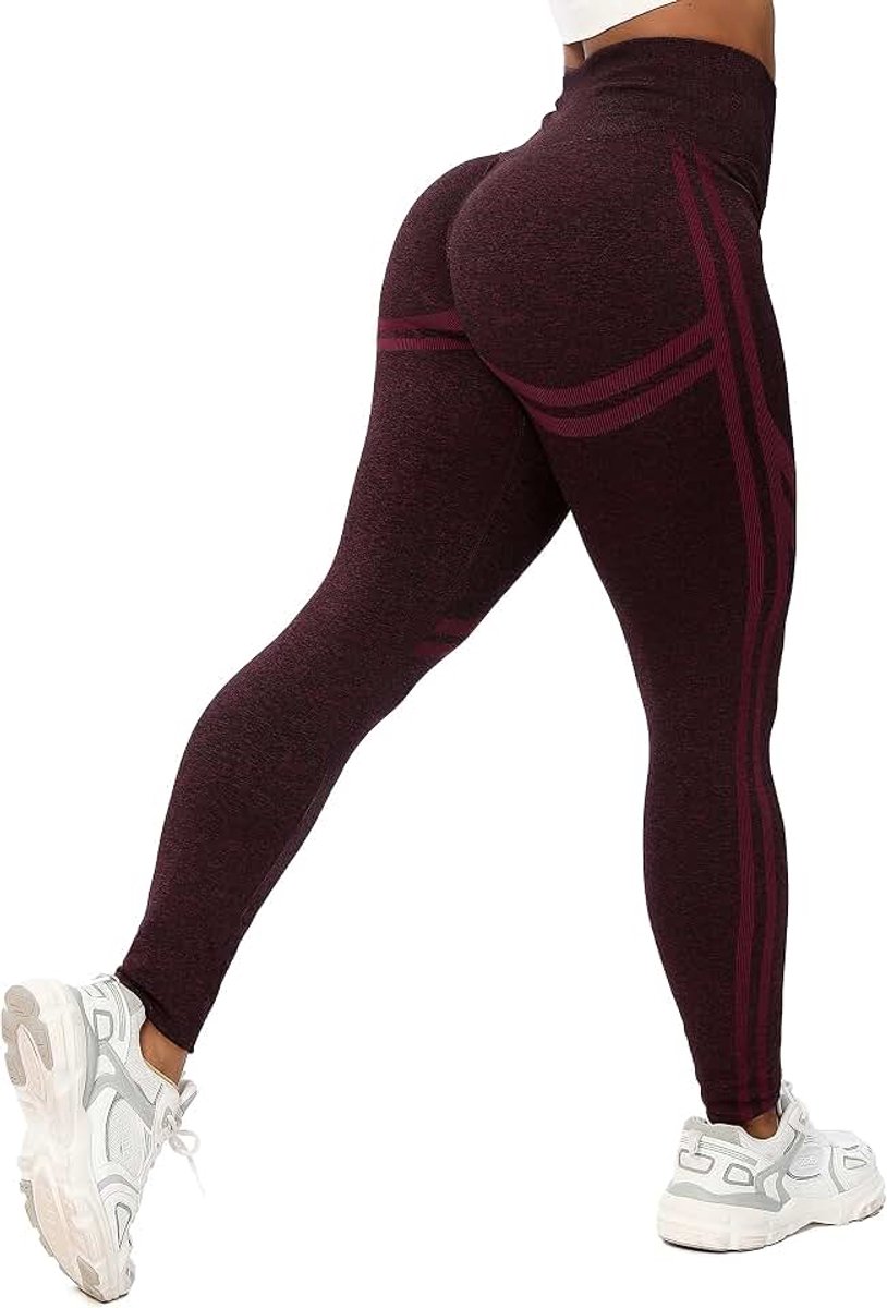 Leggings voor dames, push-up broek met hoge taille, ondoorzichtig, slim fit