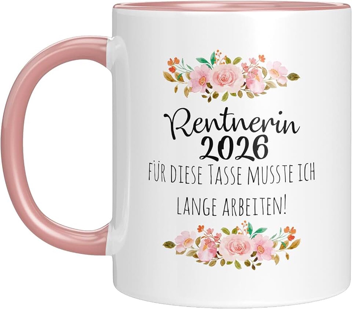 Keramisch, pensioencadeau voor vrouwen - cadeau-ideeën voor pensioen 2026 - koffiemok met mooie spreuk voor deze mok musste ich lange werken - gepensioneerde geschenken vrouw - wit