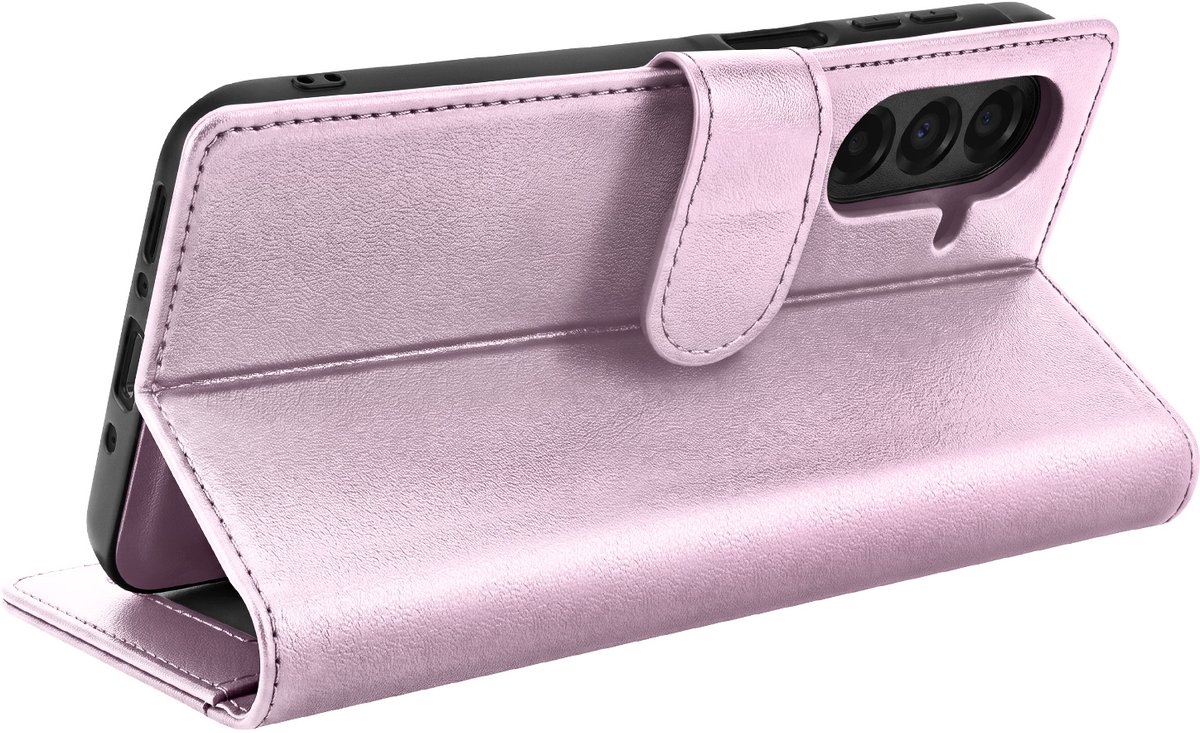 Mayaxess, Portemonnee Hoesje Geschikt voor Samsung Galaxy A26 Anti-RFID met Afneembare Case, Champagneroze