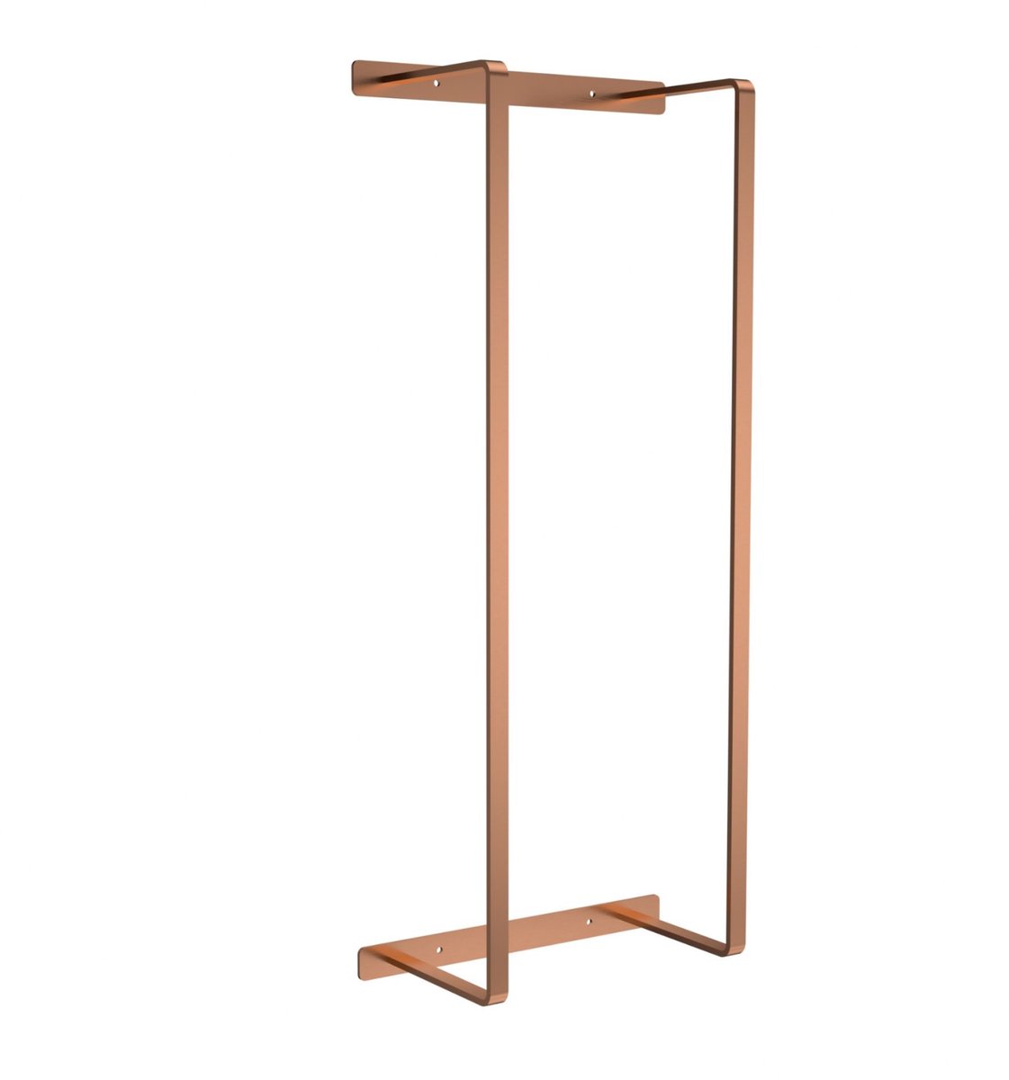 Aloni handdoekrek – verticaal – 67x28x14 cm – geborsteld koper – roestvrij staal