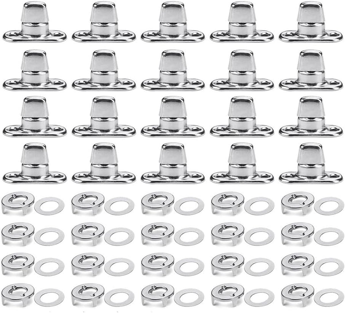 20 sets Marine Grade Twist Lock-sluitingen, draaiknop, oogje en bouten, voor canvas sluiting, draaiknoppen, eenvoudig te bedienen