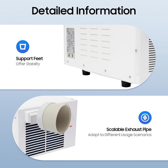 Draagbare Mini Airco met Afstandsbediening - Stil en Energiezuinig voor Kleine Ruimtes (tot 8m³) — afbeelding 5
