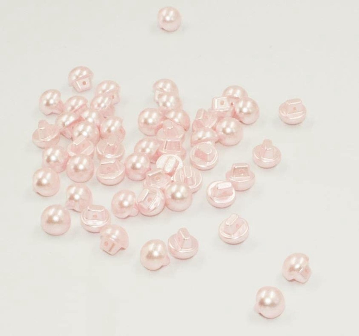12mm ronde koepelvormige baby roze parel knoppen 50pk
