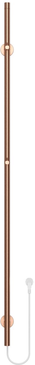 BELRAD ROD STAAFHANDDOEKDROGER - ELEKTRISCH - ENKEL - 60W - Ø2,5CM - 150X6,3X12,7 CM - GEBORSTELD KOPER