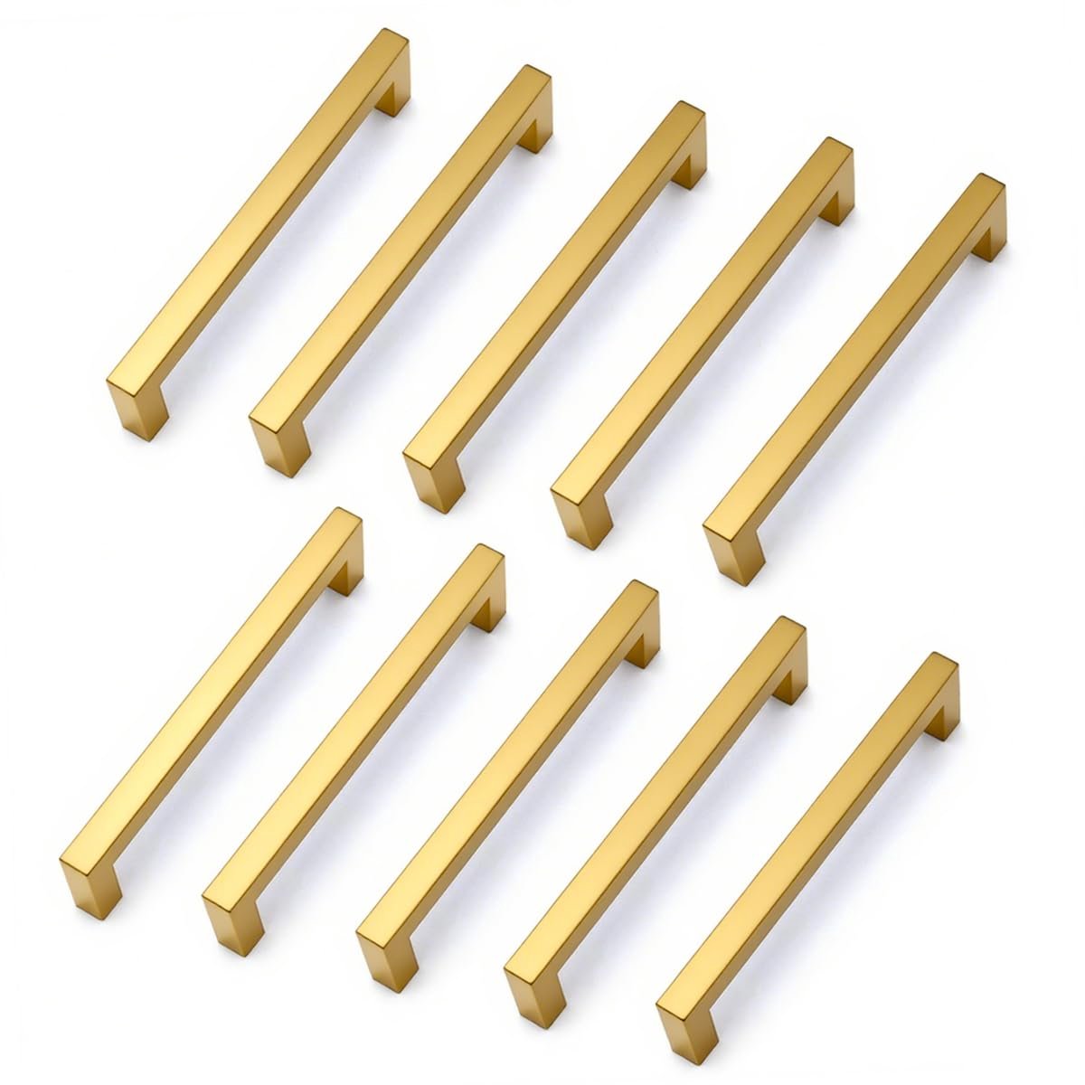 10 eenheden Roestvrijstalen kastgrepen Gouden deurknoppen Trek meubelgreep met schroef voor ladekast Meubels Keuken Huisdecoratie, gatafstand 160 mm
