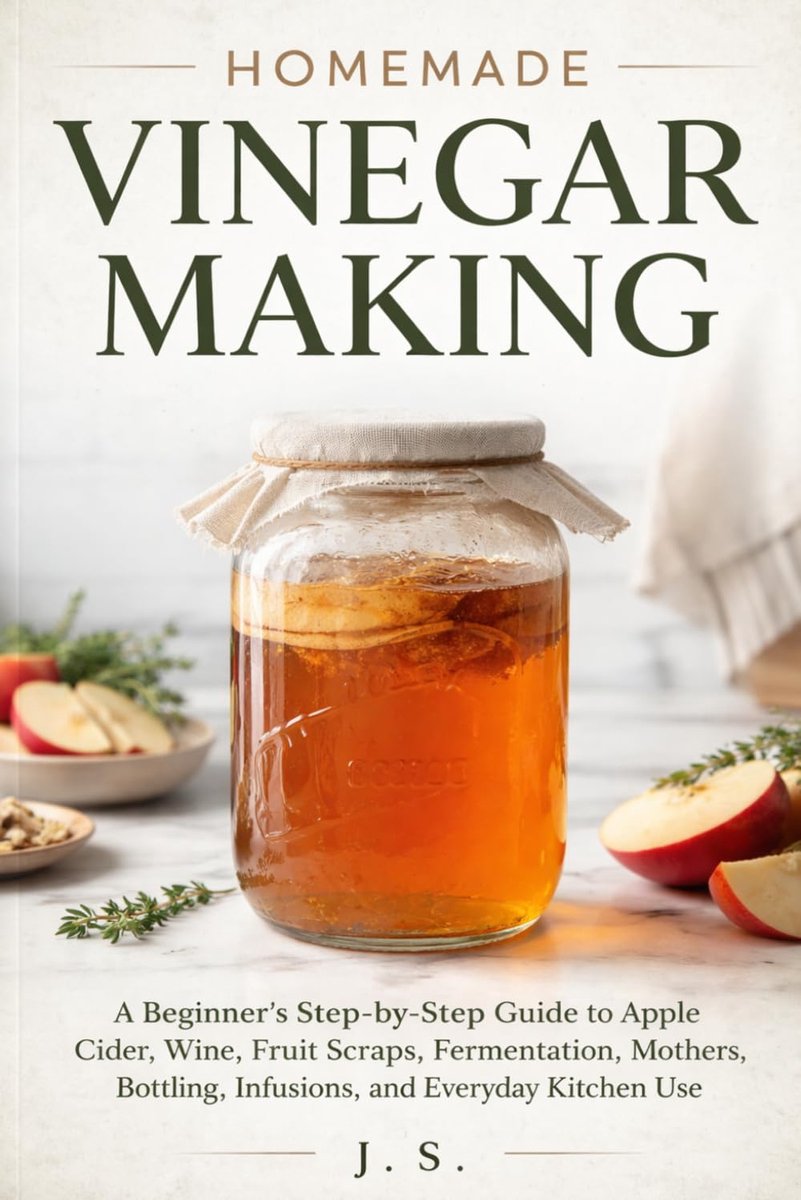 Vinegar Making: A Beginner’s Step-by-Step Guide to Apple Cider, Wine, Fruit Scraps, Fermentation, Mothers, Bottling, Infusions, and Everyday Kitchen Use