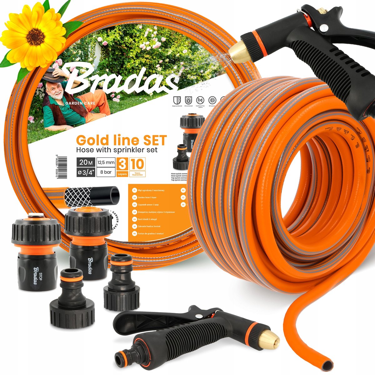 Tuinslang 20m 3/4" met complete slang - Duurzaam en flexibel