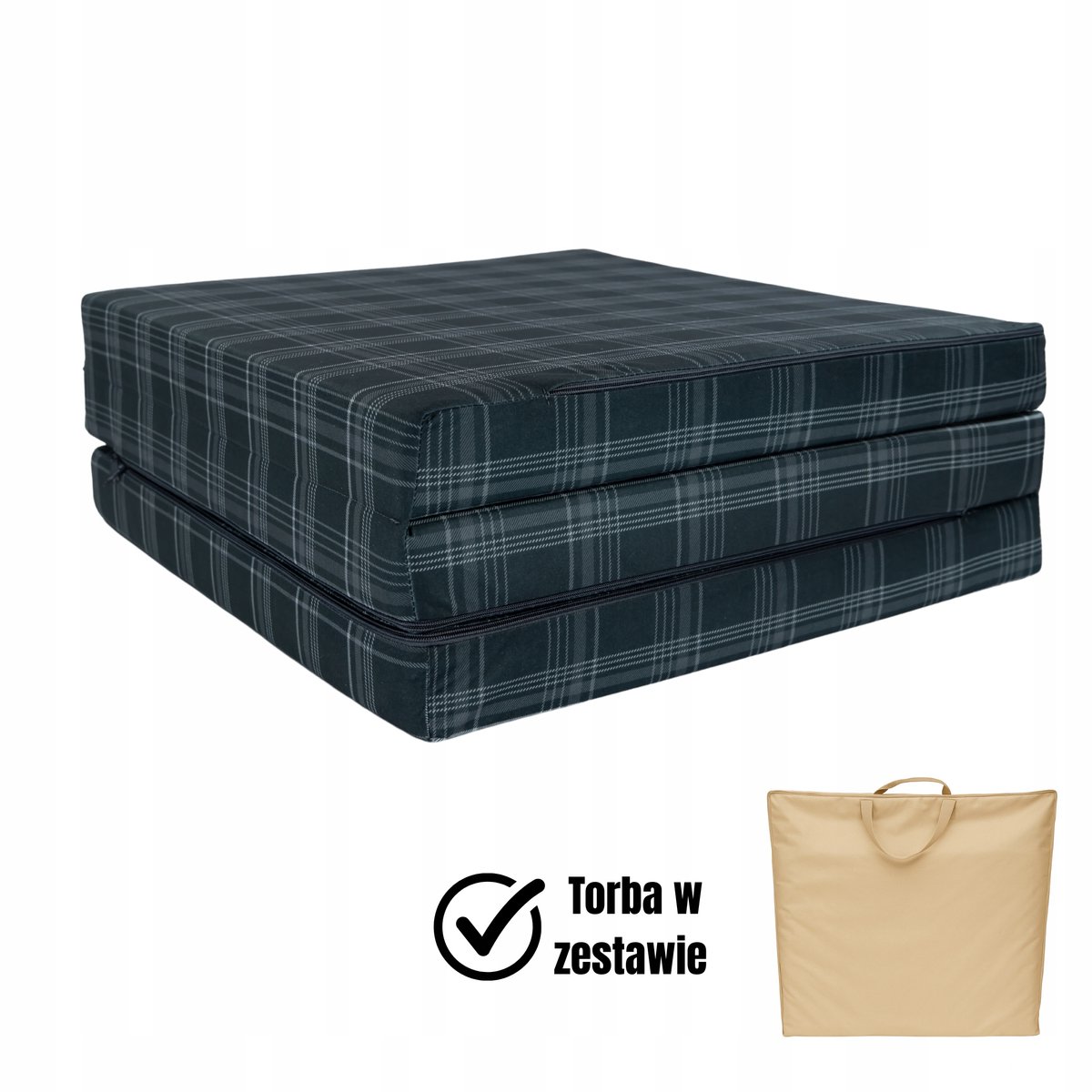 Opvouwbaar Kampeermatras 195x60x9cm - Comfortabel en compact