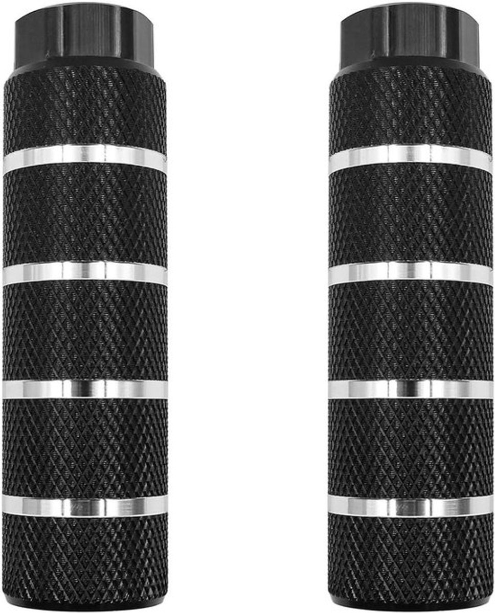 - Fiets Voetsteunen - Aluminium - BMX - Stunt Pegs - Anti-slip - Achter Voeten Pedalen - Geschikt voor Mountainbikes - Zwart - 2 stuks.