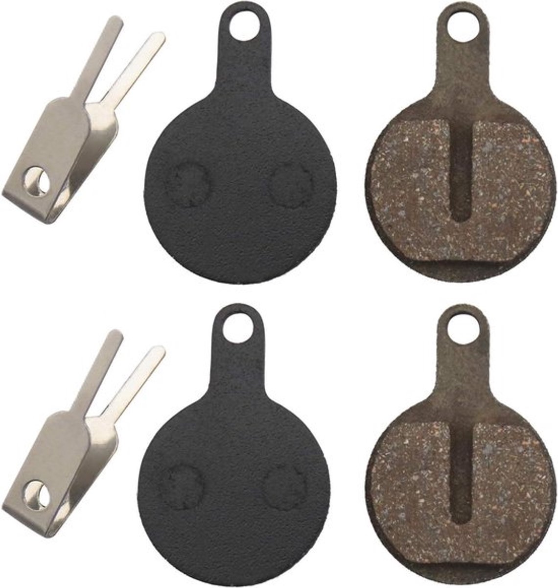 Fietsremblokken - Hars - Semi Metallic - Novela Lyra L10 11 IOX - 2 Paar - Met Veren & Clips - Compatibel - Kleurvariant