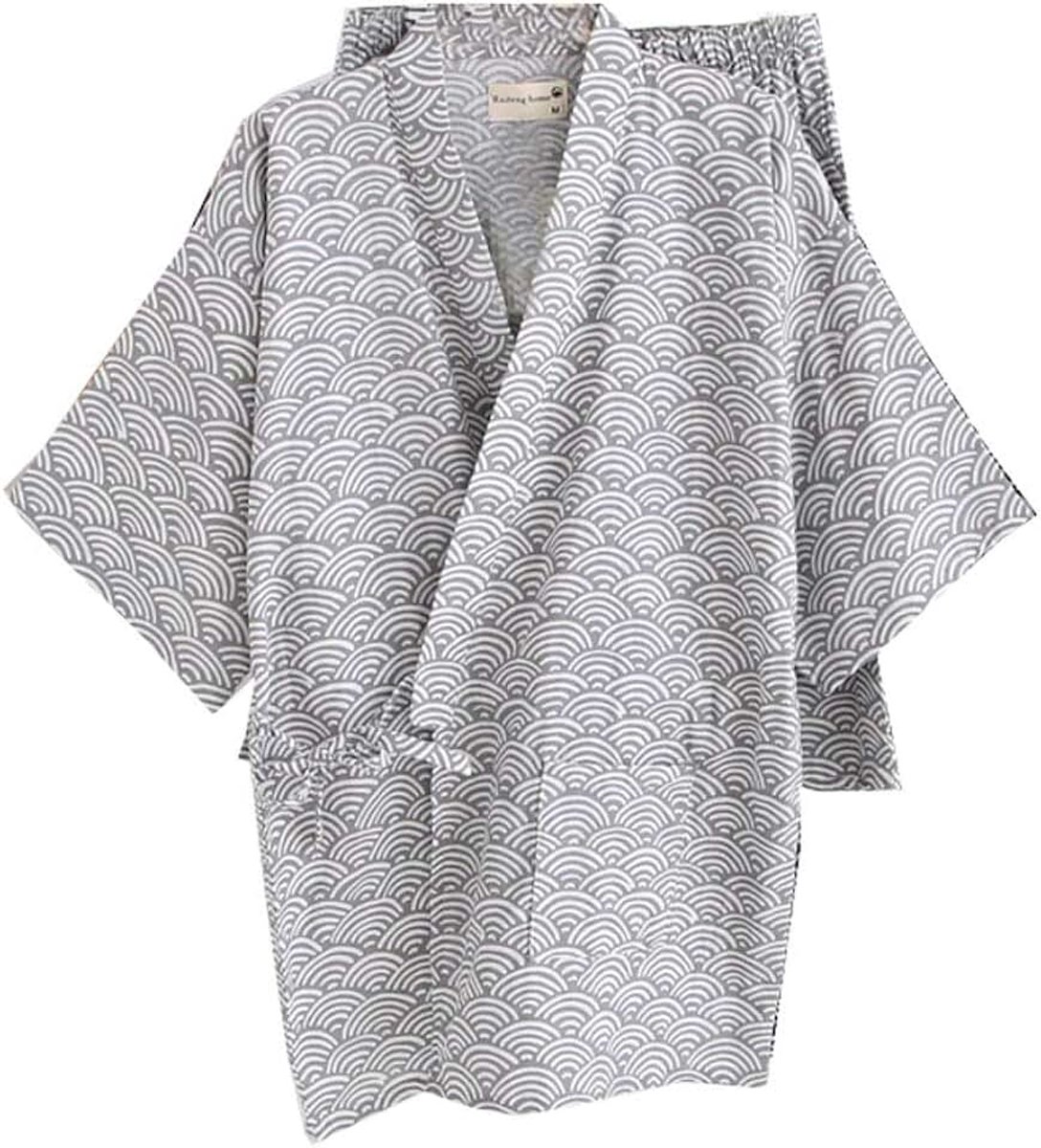 Un-brand Japanse pyjama met korte mouwen Yukata Kimono Wave