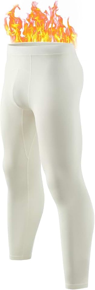 Thermisch ondergoed legging voor heren: microfleece gevoerde onderlaag broek, ultrazachte winterbroek voor de winter