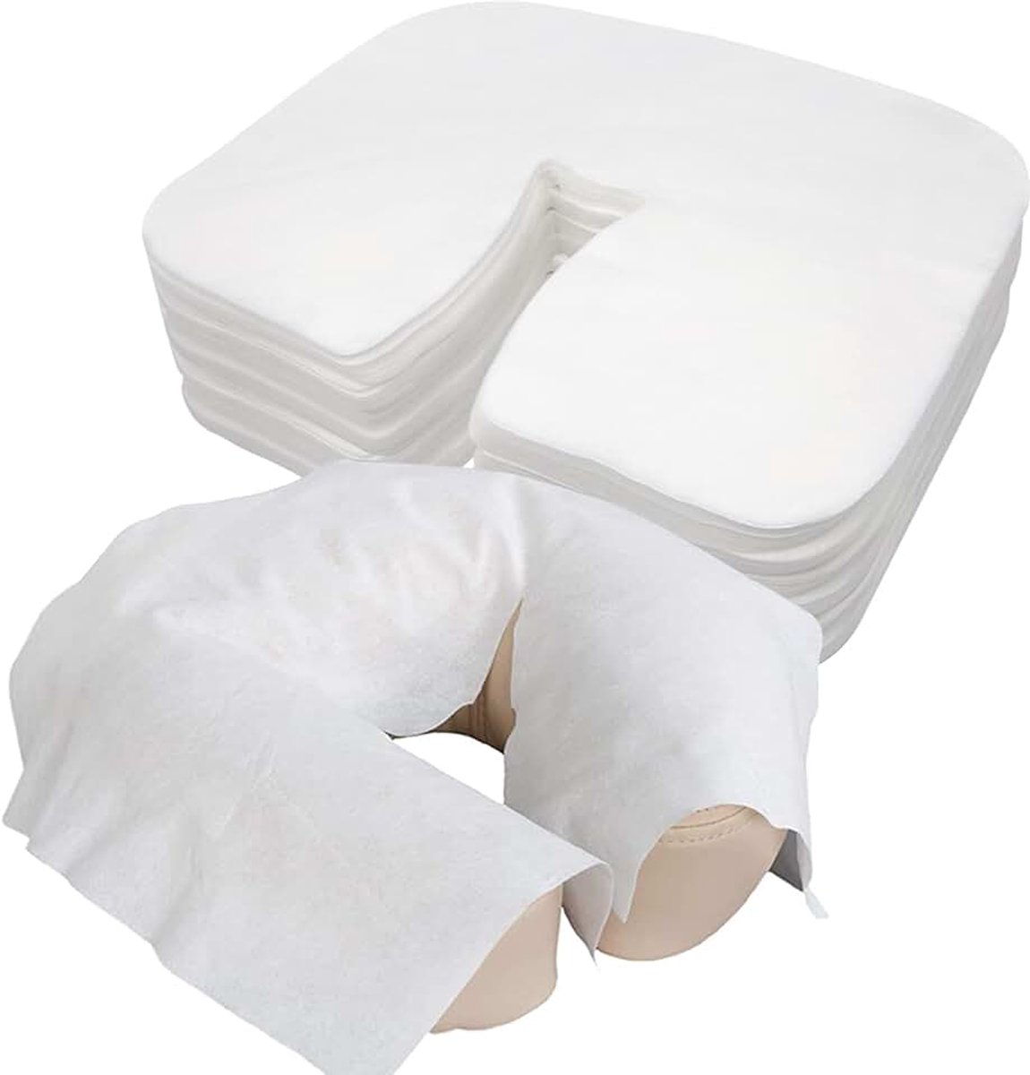 200 stuks gezichtskussens voor massagestoel, Tvvcalk neussleuteldoeken, massagestoel, optimale wegwerp neussleuteldoeken vlies