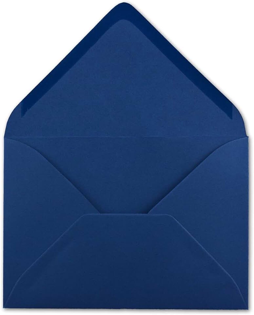 100 DIN C5 Briefumschläge Nachtblau - 22,0 x 15,4 cm - 110 g/m² Nassklebung Post-Umschläge ohne Fenster ideal für Weihnachten Grußkarten Einladungen von Ihrem Glüxx-Agent
