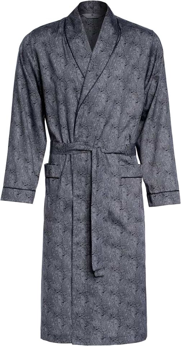 Guido RE-504 ochtendjas voor heren, elegant model, 100% katoen