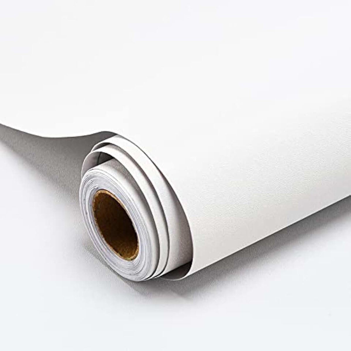 Sticky Back Plastic Wit Zelfklevend Papier 90X500cm Peel and Stick Behang Vinyl Film Roll Covering Garderobes Lades Slaapkamer Woonkamer Verwisselbare DIY opgeknapt Meubelstickers