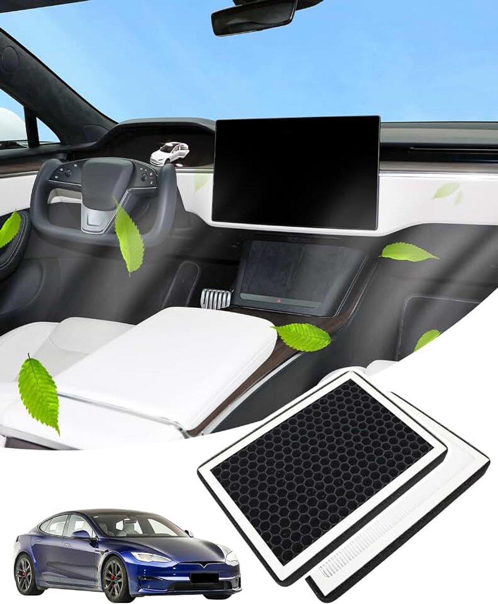 Tesla Model S HEPA-luchtfilter met actieve kool, cabine interieurfilter vervanging van luchtfilter voor Tesla Model S (2015-2024) (model S)