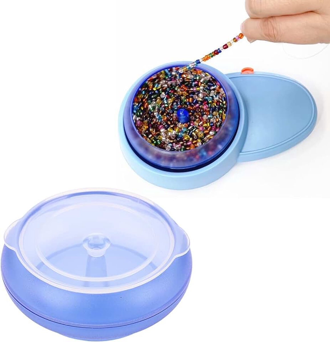 Kralenladerkom, DIY-kralenspinnerkom met Grote Capaciteit, Gemakkelijk Schoon Te Maken en Kralen Te Vervangen, Taillekralenspinner voor Franjes, Kettingen, Armbanden,