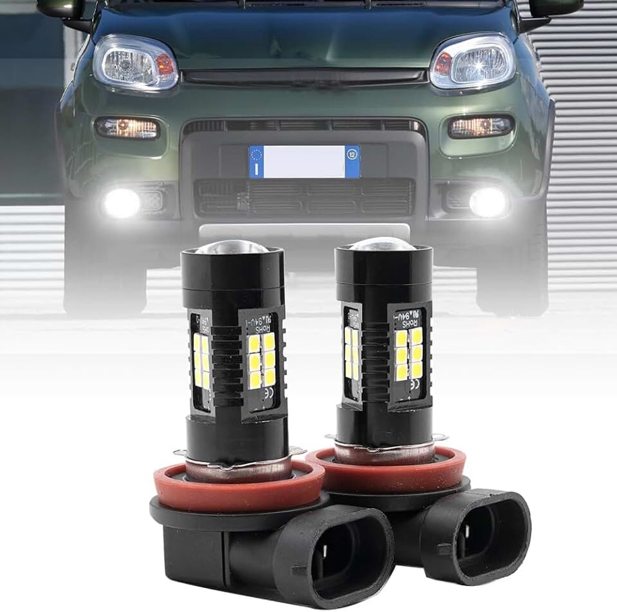 H8 LED CANBUS voor Fiat Panda 312,319 2012-2023 GEEN FOUT 2x Xenon Wit H8 H11 LED Lamp Mistlamp Rijden Licht
