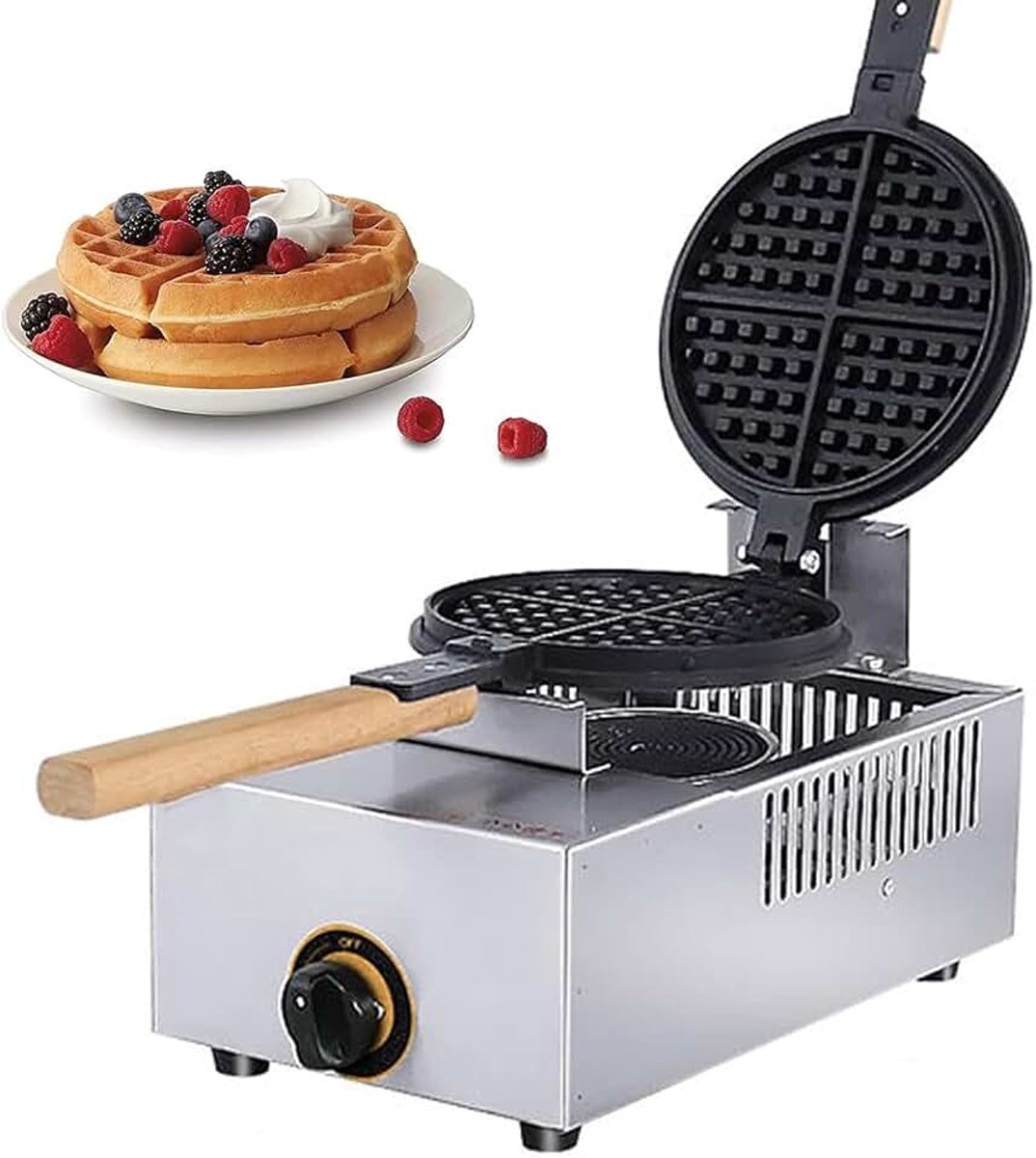 Para hacer gofres belgas comerciales, sartén antiadherente, máquina para hacer conos de gofres para restaurante, fácil de limpiar, adecuada para restaurante doméstico (Style2 )