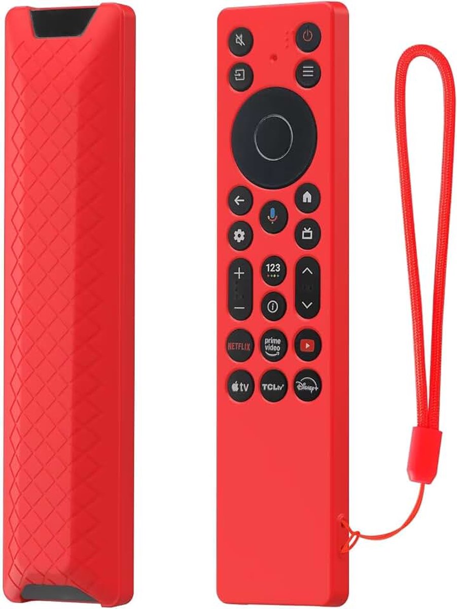 Hoesje compatibel met TCL RC923A / TCL RC813A, valbestendig en anti-botsing, elastische siliconen lichtgewicht schokbestendige externe beschermhoes. Rood