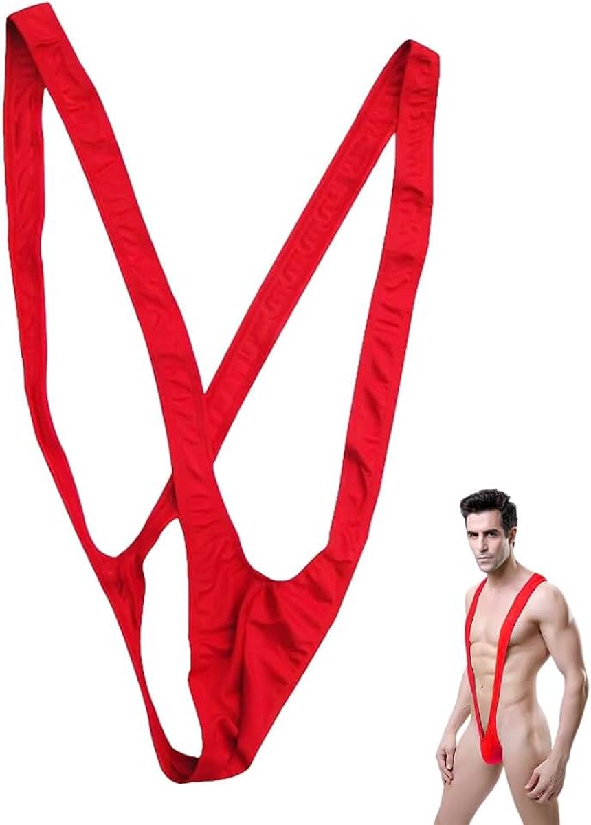 1 stuk sexy badpak voor heren, manikini, string, Halloween-kostuum, kerstcadeau, fluorescerend