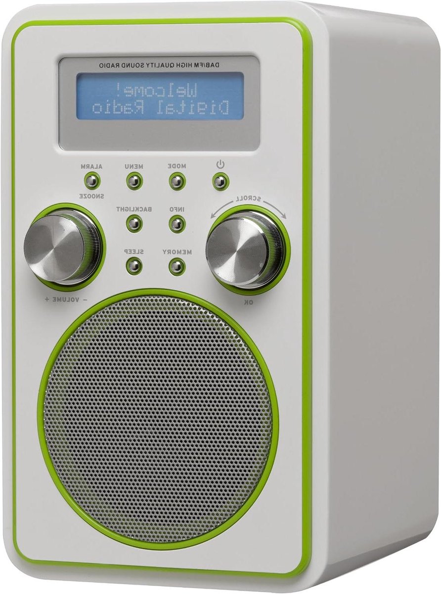 Radio recorder - Geluidsinstallatie - Muziek luisteren - Internetradio ontvangst - 115 x 19 cm - Groen