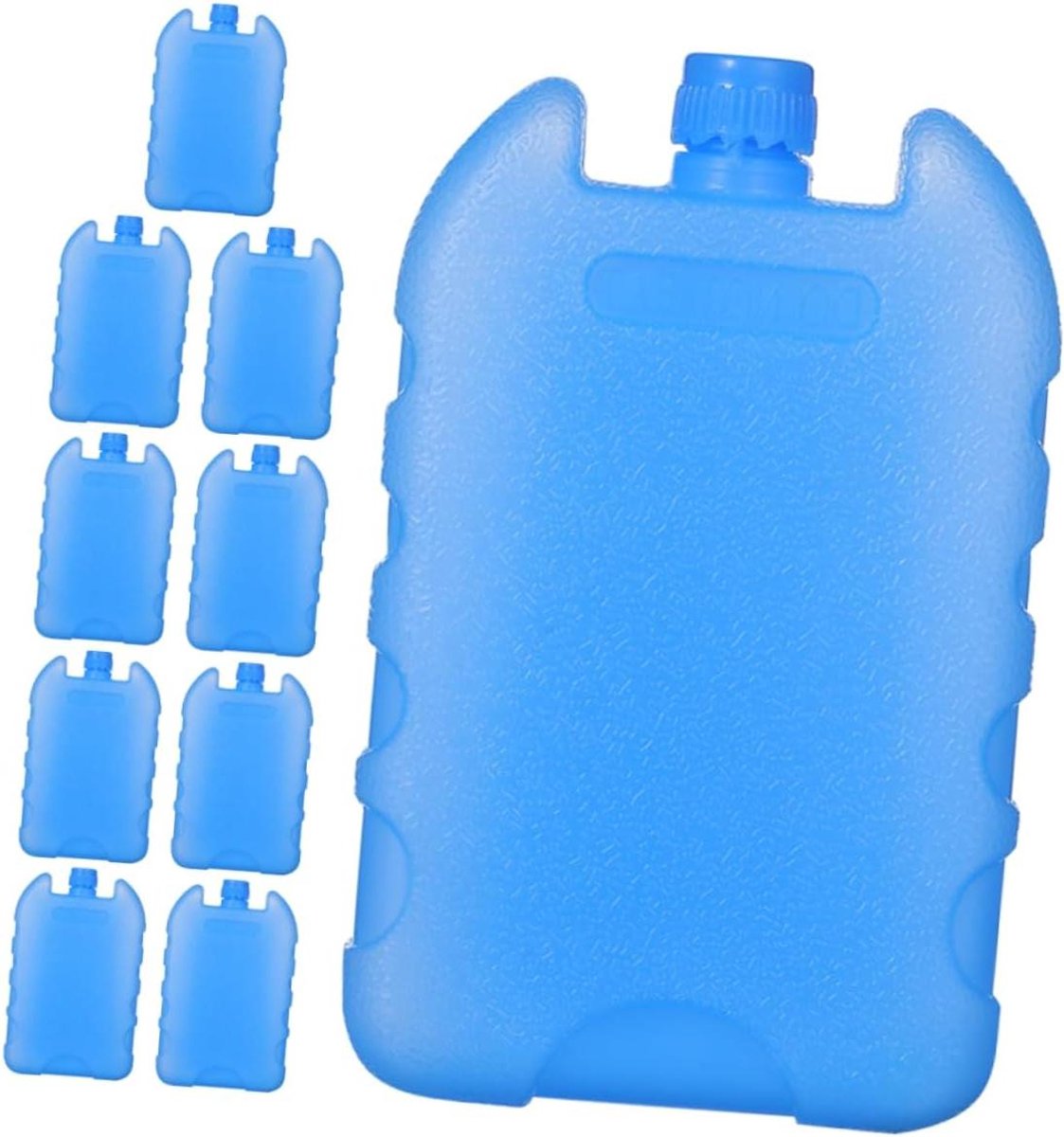 Herbruikbare Koelboxen - Ijsblokken Diepvries - Dranken Koelen - Veilig PE Materiaal - 10 Stuks - Blauw