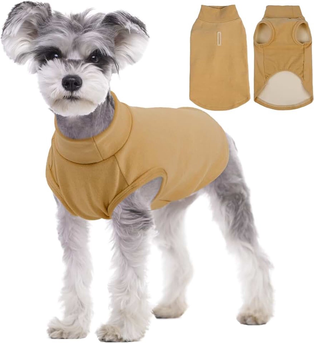 Honden Fleece Vest Bruin XS, Zachte Hond Jumper Elastische Warme Trui Pullover Kleding voor Kleine Puppy