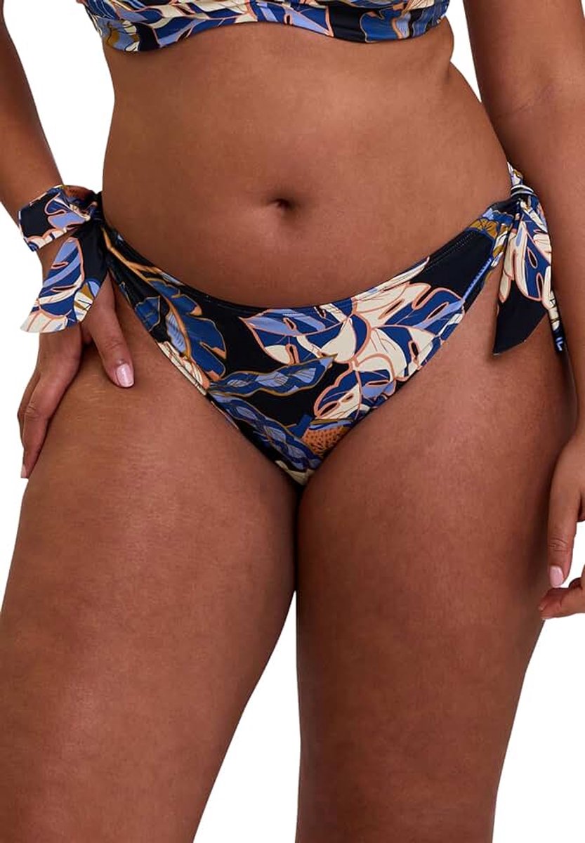 Complexe Fidji Bikini Bottoms voor dames, Black Exotic Print, 40-42