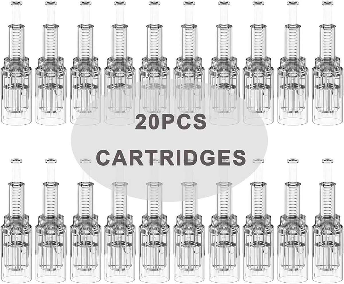 36-pins vervangende dermapen microneedling naald patronen voor elektrisch microneedling apparaat, 20 stuks/verpakking, schroefdraadpoort