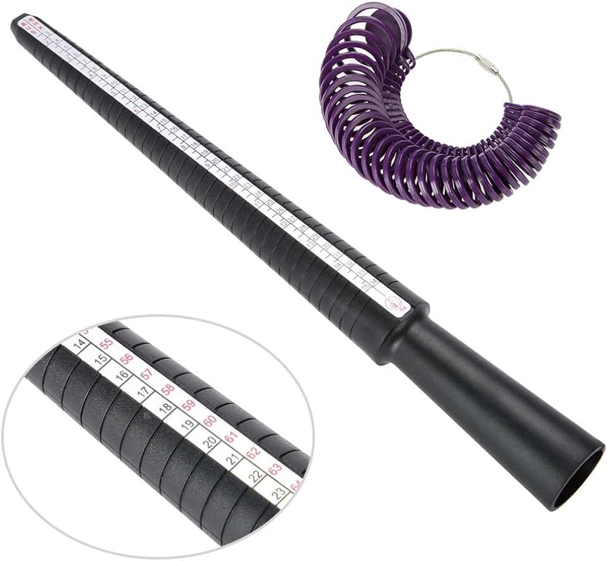 Doorn, Plastic Ring Sizer HK Maten Ring Doorn Stick Vinger Gauge Sizer Vinger Ring Sizer Sieraden Meetgereedschap Set