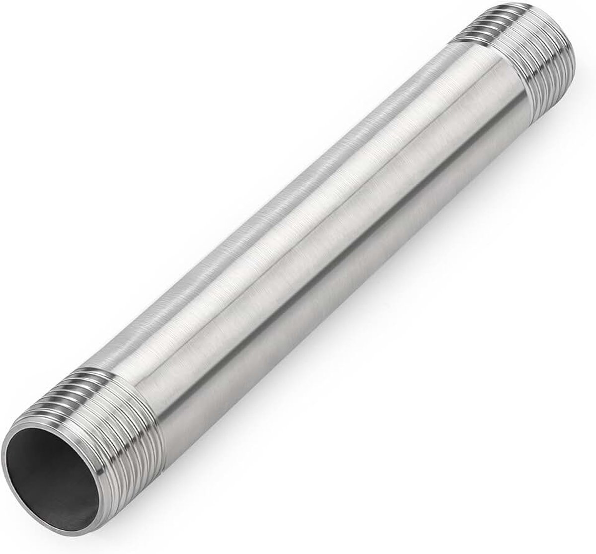 Slangaansluiting, 1 stuk 200 mm 1 inch mannelijke schroefdraad verlengbuis van roestvrij staal voor luchtslang, waterslang, buisfittingen
