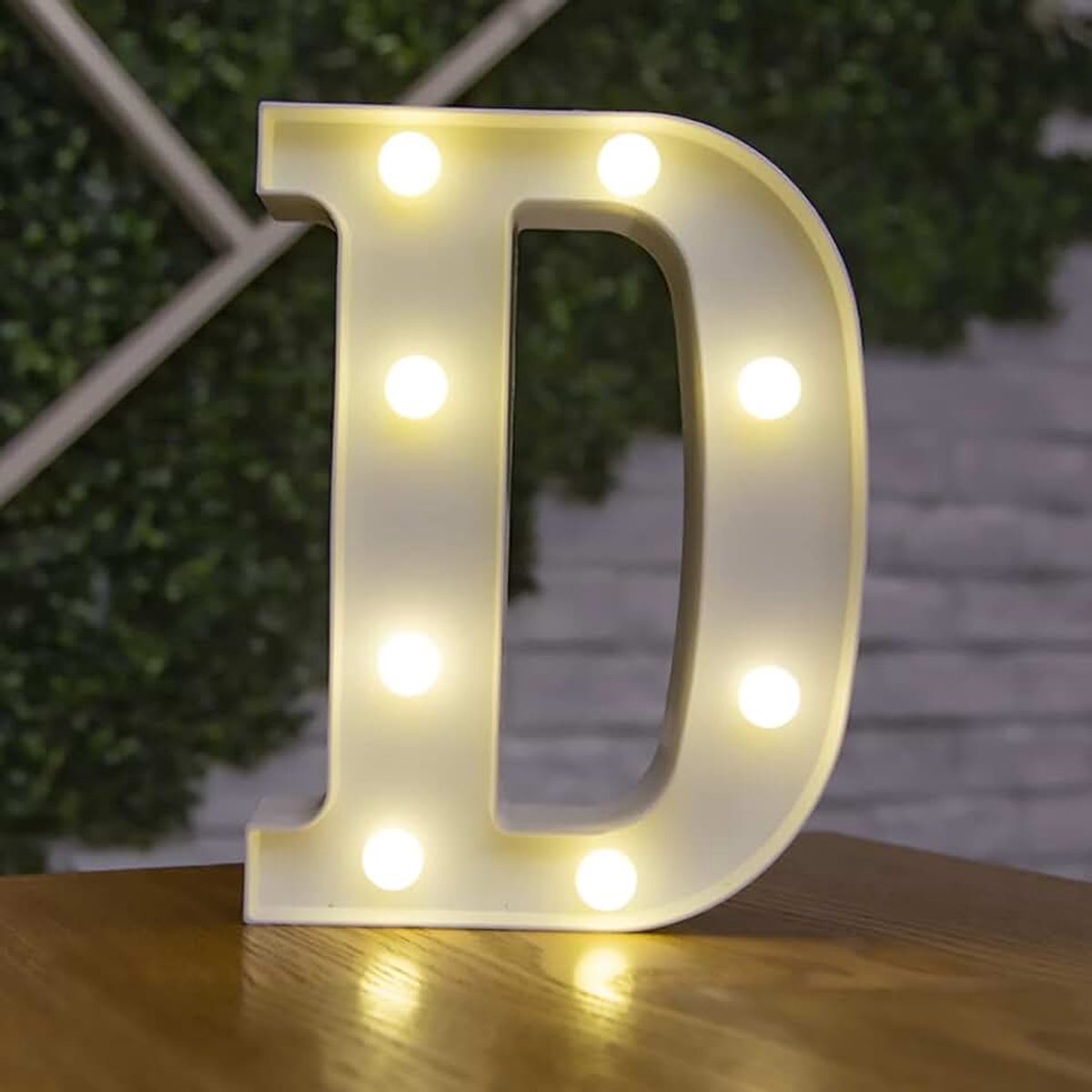 Letterverlichting LED-symboolvorm, alfabet plastic marquee tafellampen, verlichte woorden, verjaardag bruiloft feest alledaagse thuis wanddecoratie-D