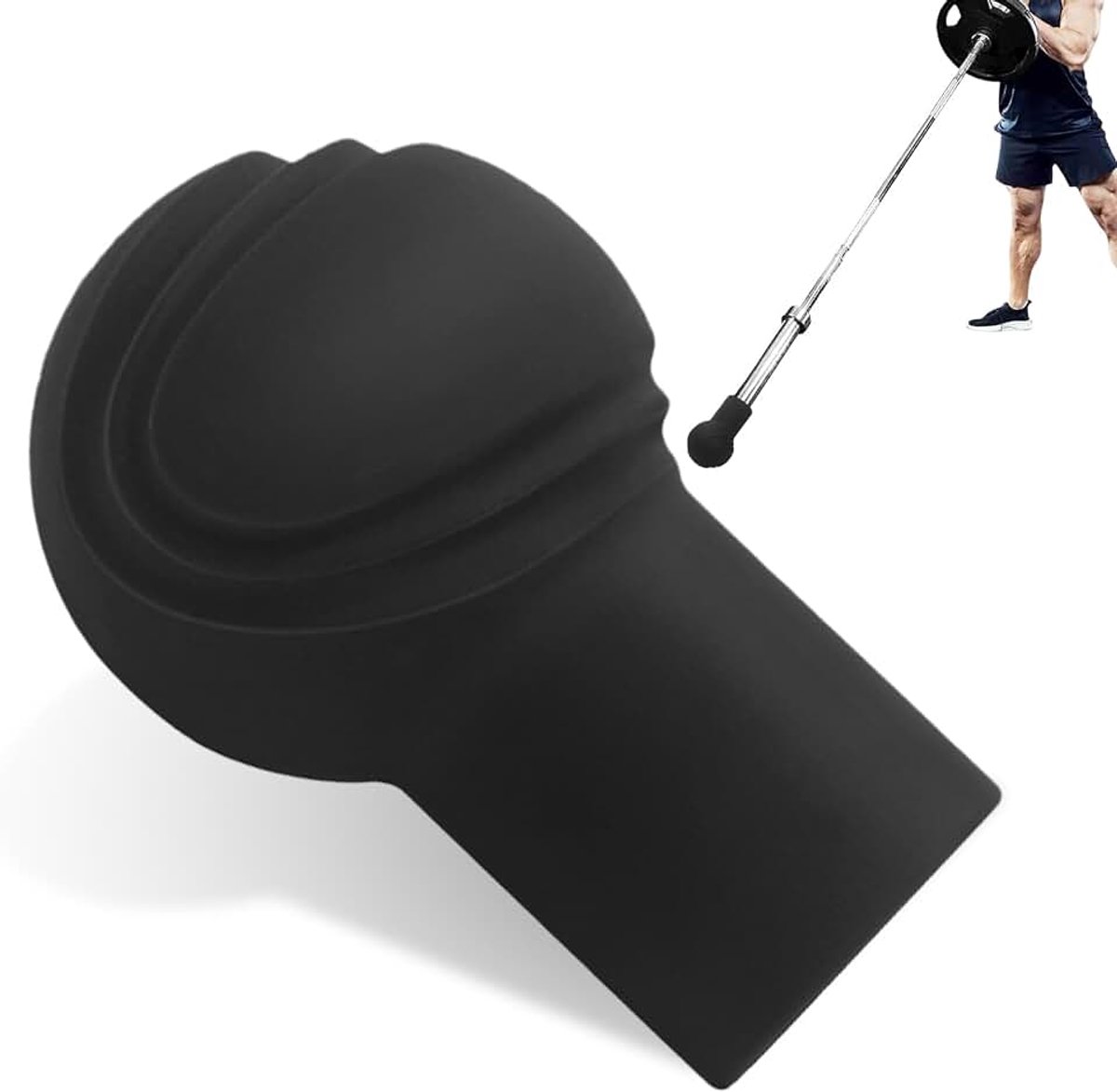 Opzetstuk voor lange halter, 50 mm siliconen landmijn basis met 360° rotatie, compatibel met 2 inch Olympic bars, draagbare lange halteraccessoires voor krachttraining, stabiel en