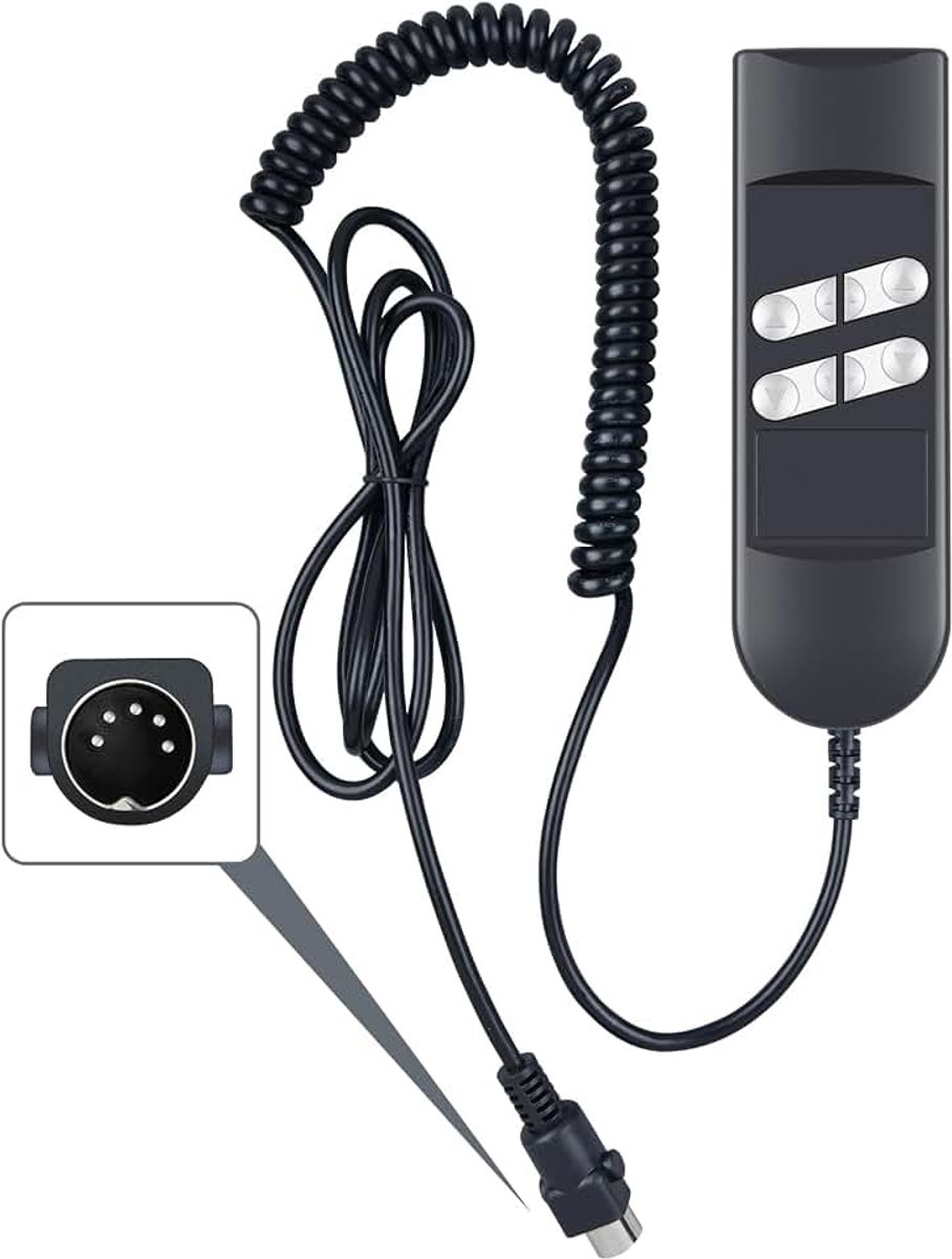 [1,5 meter kabel] Lift Chair afstandsbediening vervanging compatibel met elektrische liftstoel, hoofdbureaustoel, ligafstandsbediening, handmatige schakelaar met 4 knoppen en 5 pinnen
