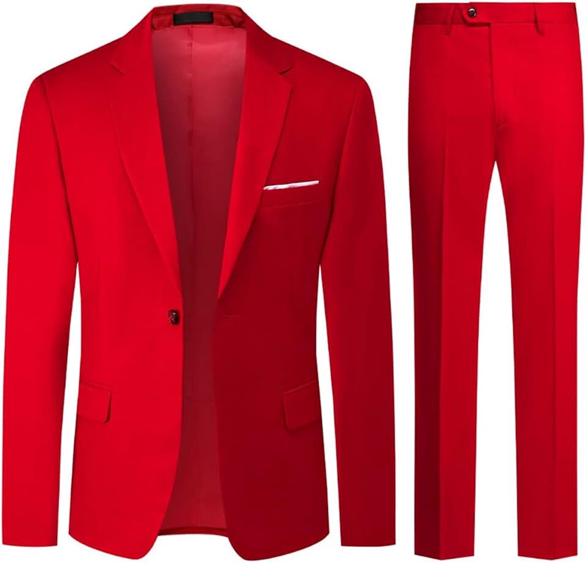 Herenpak, slim fit, 3-delig herenpak, 3-delig pak, modern colbert voor zakelijke en bruiloft | Formele herenpakset enkele rij knopen effen kleur jurk pak slim fit casual smoking blazer broek voor bruiloft