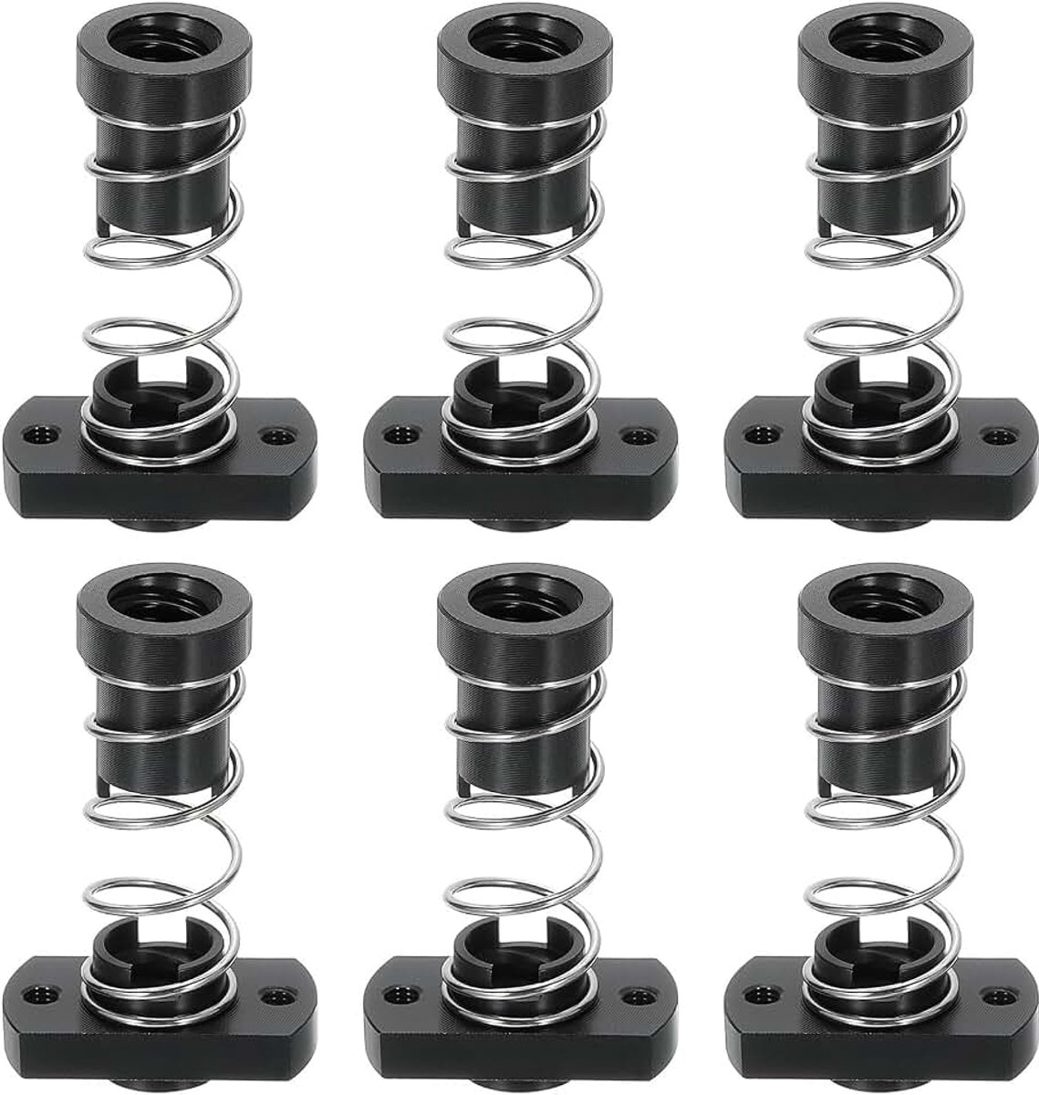 6 stuks Tr8x4 T8 veermoeren van POM, verwijdering van moerkloofgaten (Acme, 2 mm verdeling, 2 starts, 4 mm stappen) met 2-M3 gaten voor doe-het-zelf onderdelen, CNC 3D-printer, 6 stuks