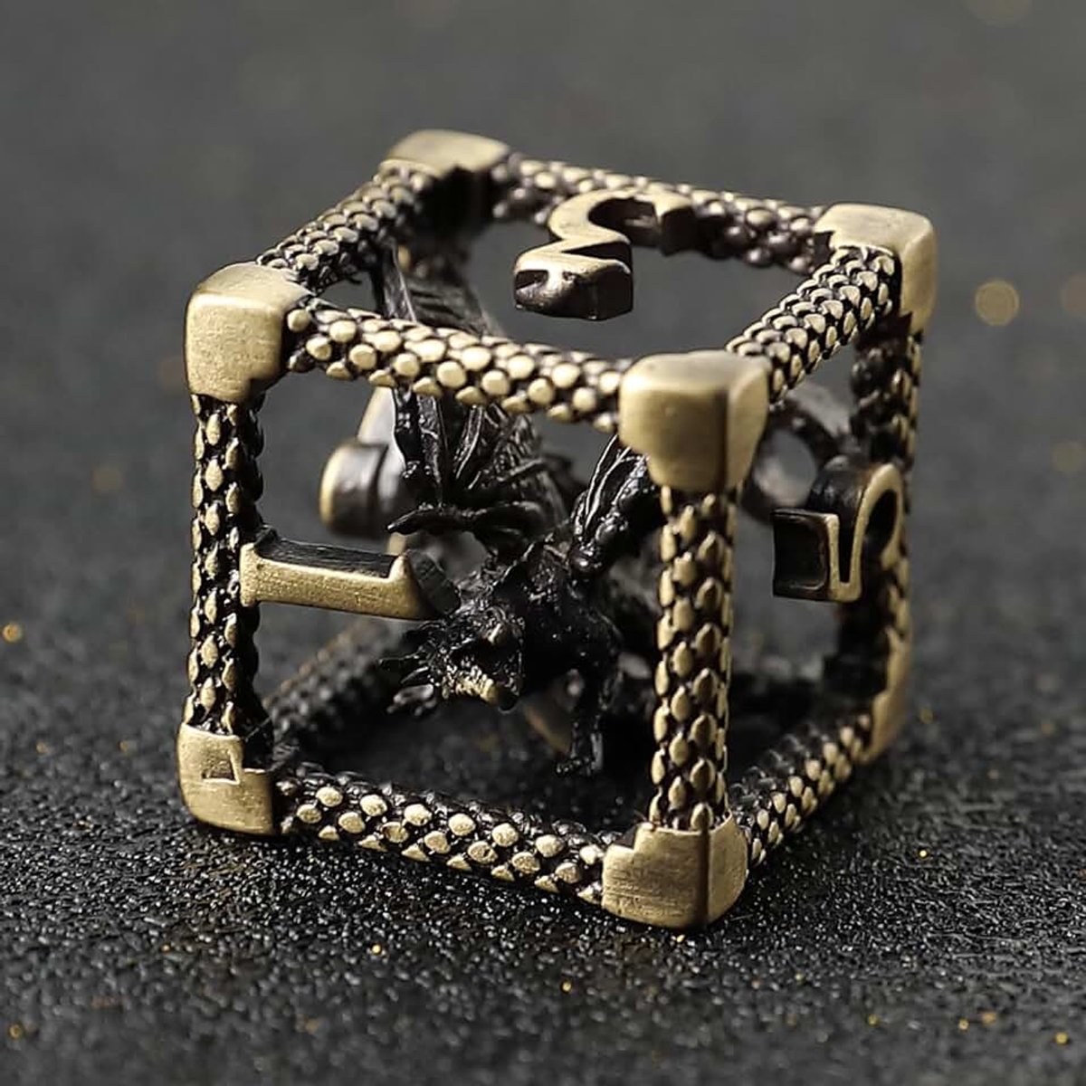 D & D metaal 7 stuks D4 D6 D8 D10 D12 D20 D% draak 3D-kabel polyedrische dobbelstenen dobbelstenen voor Dungeons en Dragons Pathfinder Warhammer bordspellen RPG MTG-games