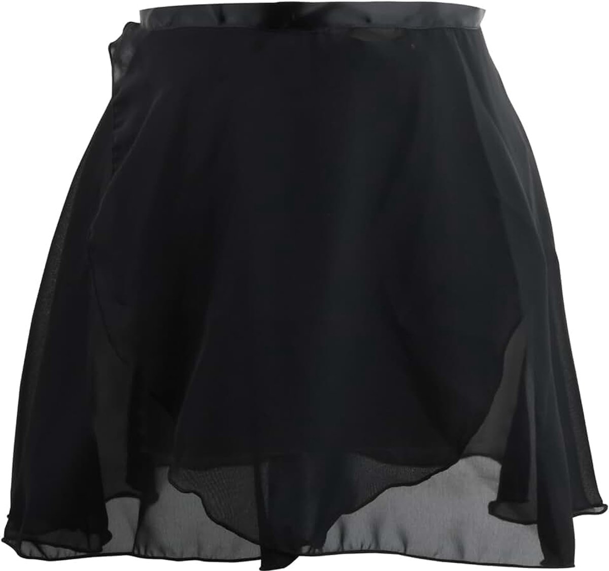 Balletrok voor meisjes, wikkelrok, chiffon, wikkelrok met verstelbare taille, stropdas, balletrok, wikkelrok, dansrok voor dames