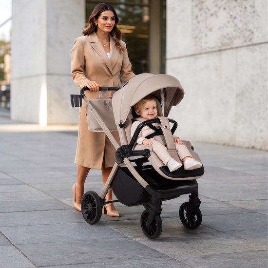 Babylux Buggy Kinderwagen SCALE Reisbuggy met Ligfunctie, Kleur: Khaki van BabyLux — afbeelding 5
