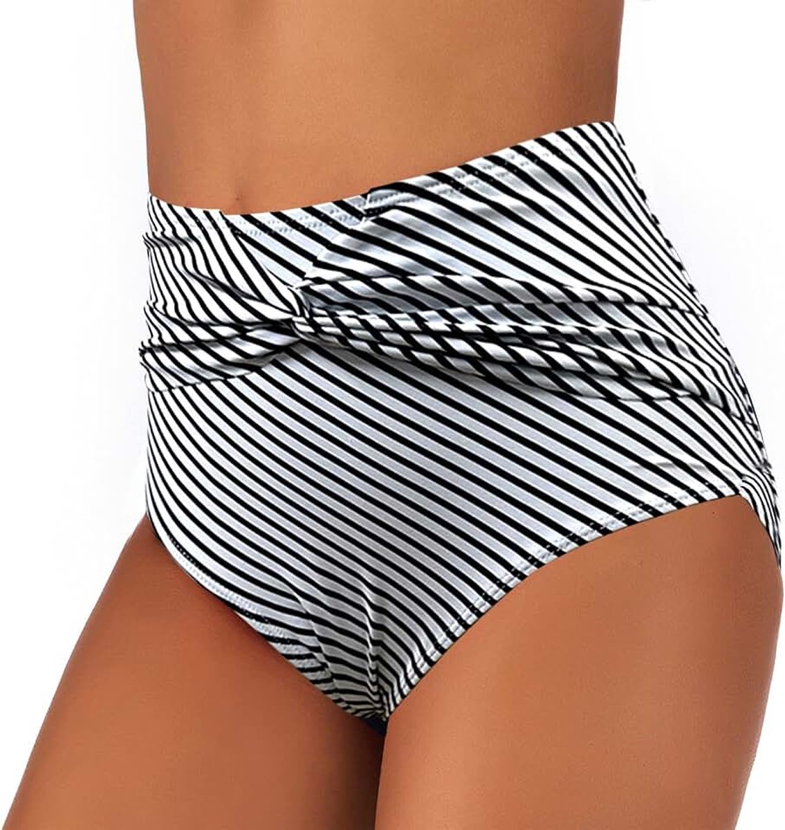 Dameshemd, hoge taille, ruched, bikinibroekje, onderbroek, platte buik