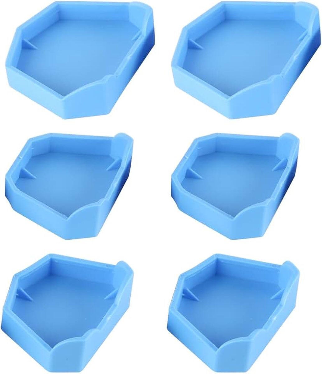 6PCS Lab Model Base Former Kit Impression Silicone Molds Tray Base Former Tray voor Lab Moulding Casting Tool Set