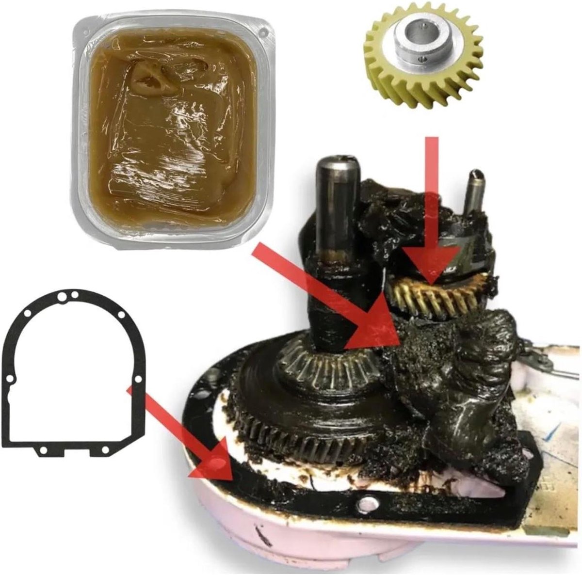 Reparatieset Keukenmachine - Onderdelen Set - Machine Onderhoud - Precisie Tandwiel - 15x10x5 cm - Geel