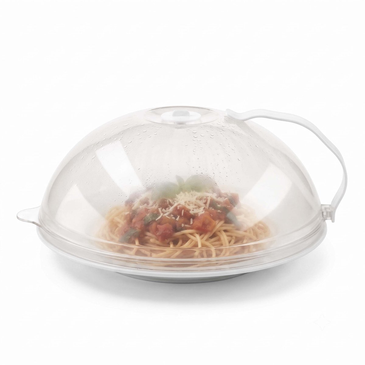 Springos Magnetronbak - Magnetrondeksel - Magnetronafdekking - Spatbescherming - Bordkap - 200 °C - Polycarbonaat - 25 cm