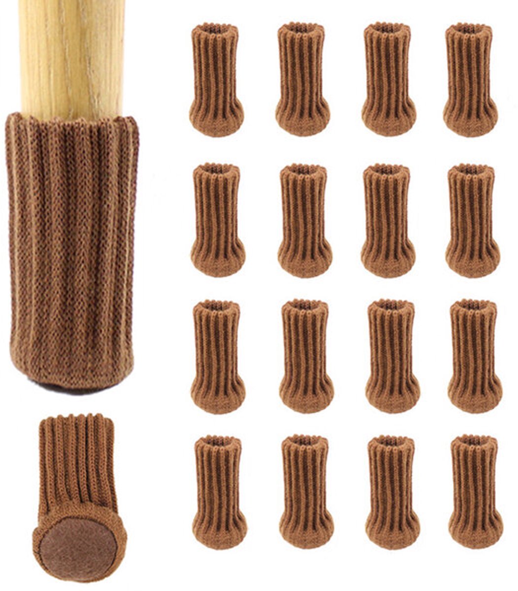 Go Go Gadget - Stoelpoot beschermers - stoelsokken - 24 stuks - Bruin
