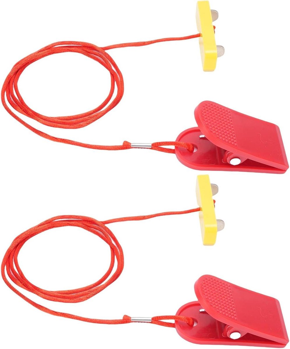 Loopband Veiligheidssleutel - Noodstop Schakelaar - Veilig Trainen - Universele Compatibiliteit - 53x16mm - Zwart